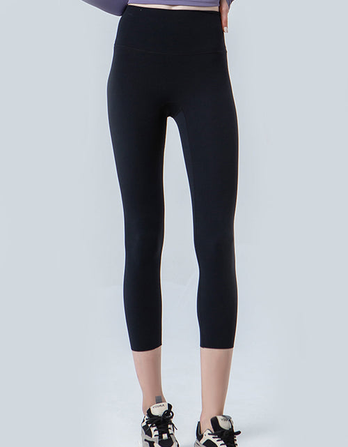 Load image into Gallery viewer, Wide Waistband Cropped Sports Leggings
