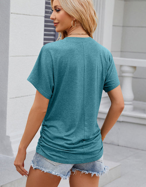 Load image into Gallery viewer, Round Neck Flutter Sleeve T-Shirt
