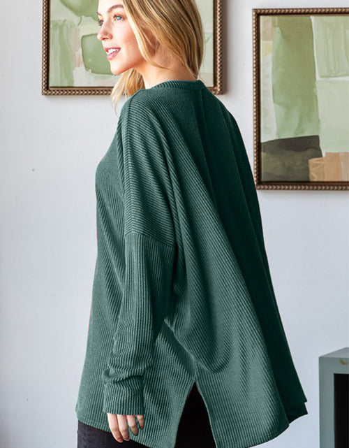 Load image into Gallery viewer, Heimish Sequin Nutcracker Long Sleeve Ribbed Top
