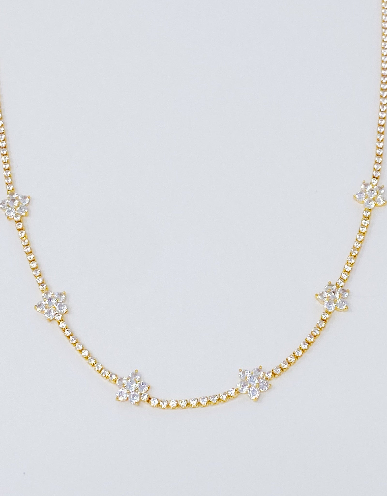 Stella Shiny Flower Necklace by Ellisonyoung.com