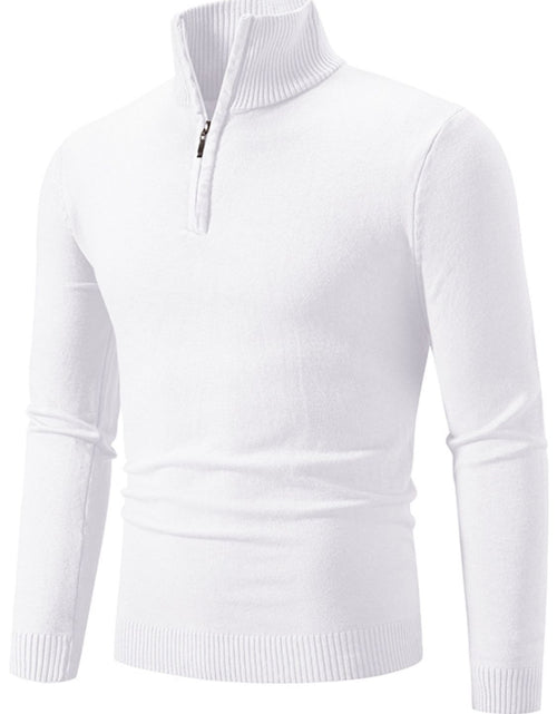 Load image into Gallery viewer, Men's Plus Size Quarter Zip Long Sleeve Knit Top
