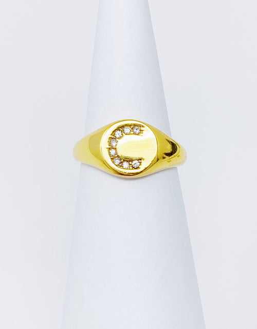 Load image into Gallery viewer, Shine Me Initial Ring by Ellisonyoung.com

