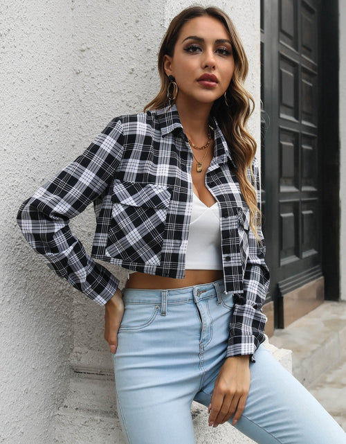 Load image into Gallery viewer, Collared Neck Decorative Pockets Jacket
