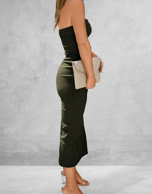 Load image into Gallery viewer, Slit Tube Midi Dress
