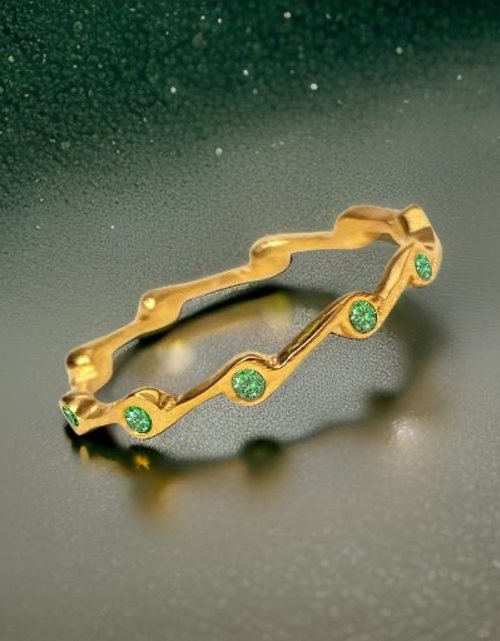 Load image into Gallery viewer, Peridot Birthstone Stacker Ring by The Urban Charm
