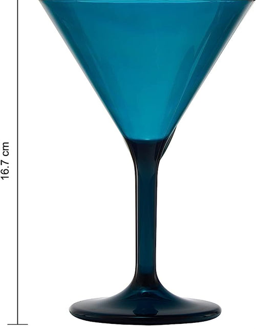 Load image into Gallery viewer, Unbreakable Pastel Color Acrylic Martini Glasses | Set of 6 | European Style Cocktail Cups 100% Tritan Drinkware, 5 oz Dishwasher Safe BPA-free plastic, For Wedding, Poolside Indoors &amp; Outdoors by The Wine Savant
