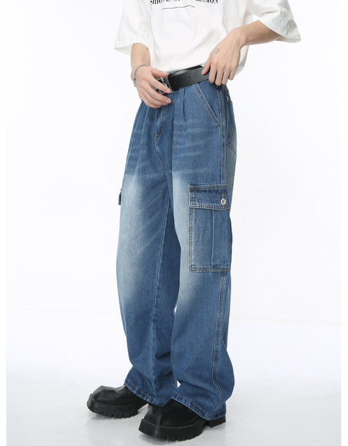 Load image into Gallery viewer, Baggy Jeans with Cargo Pockets
