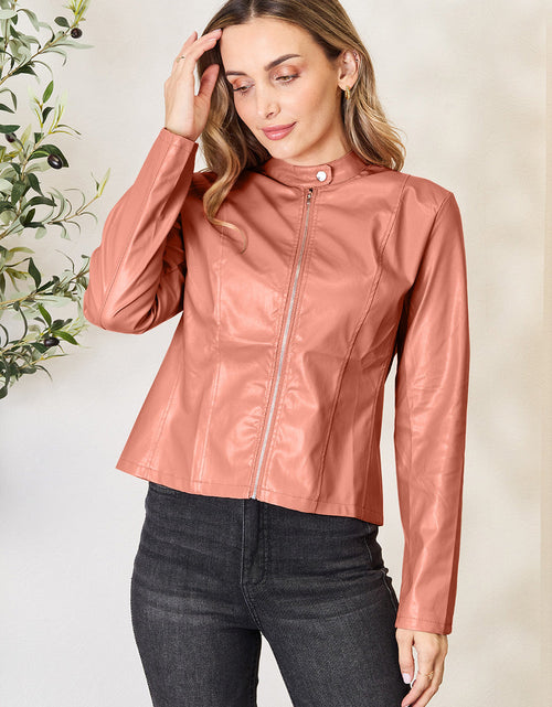 Load image into Gallery viewer, Mock Neck Zip Up Jacket
