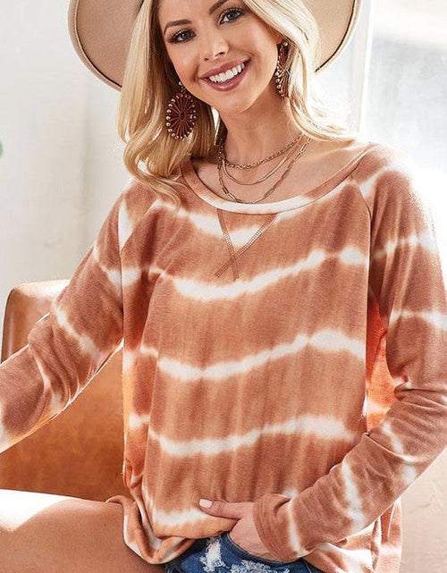 Load image into Gallery viewer, BiBi Tie Dye French Terry T-Shirt With Side Slits
