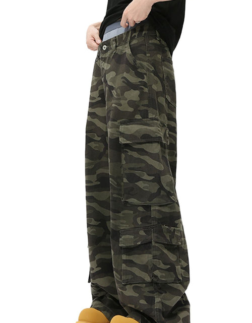 Load image into Gallery viewer, Camouflage Jeans with Cargo Pockets
