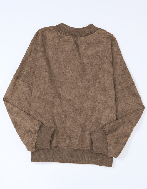 Load image into Gallery viewer, Mock Neck Dropped Shoulder Sweatshirt
