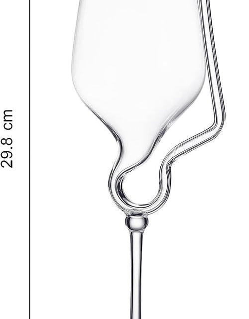 Load image into Gallery viewer, Straw Wine Glass, Spiral Vampire Wine Glass | 16oz | Stemmed Wine Glasses With A Built-In Straw, Creative Cocktail Glassware - Champagne, Gin &amp; Tonic, Juice, Water - Ideal Birthday Cup, Gift, Wedding by The Wine Savant
