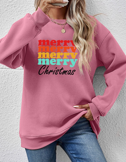 Load image into Gallery viewer, MERRY CHRISTMAS Graphic Long Sleeve Sweatshirt

