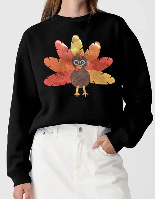 Load image into Gallery viewer, Graphic Round Neck Long Sleeve Sweatshirt
