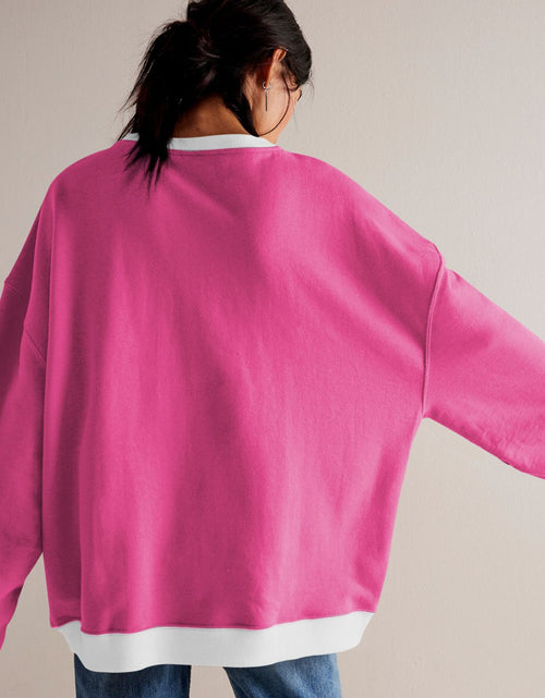 Load image into Gallery viewer, Mandy Contrast Trim Round Neck Long Sleeve Sweatshirt
