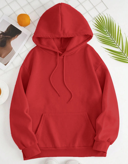 Load image into Gallery viewer, Drawstring Dropped Shoulder Hoodie
