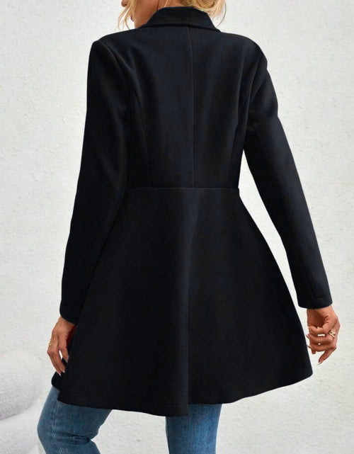 Load image into Gallery viewer, Collared Neck Button Up Long Sleeve Coat
