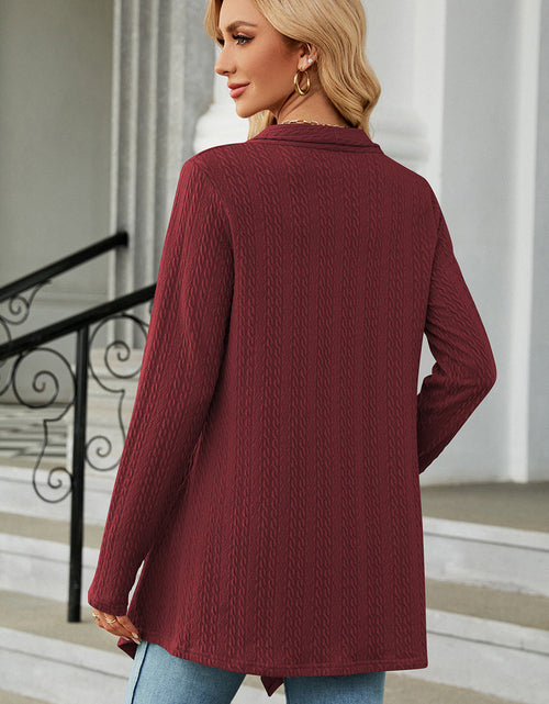 Load image into Gallery viewer, Open Front Long Sleeve Cardigan
