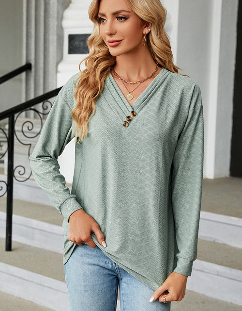 Load image into Gallery viewer, V-Neck Long Sleeve T-Shirt
