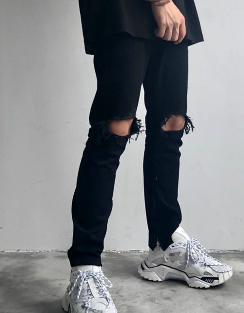 Load image into Gallery viewer, Men's Distressed Skinny Jeans
