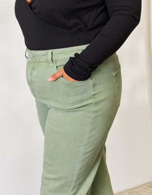 Load image into Gallery viewer, RISEN Full Size Raw Hem Wide-Leg Jeans
