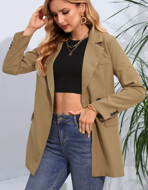 Load image into Gallery viewer, Lapel Neck Long Sleeve Blazer with Pockets

