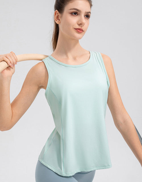 Load image into Gallery viewer, Wide Strap Round Neck Active Tank
