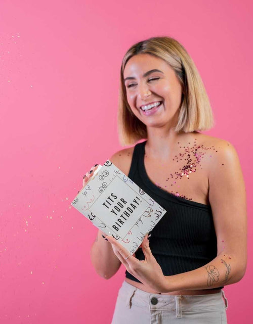 Load image into Gallery viewer, Tits Your Birthday - Moaning Prank Card by DickAtYourDoor
