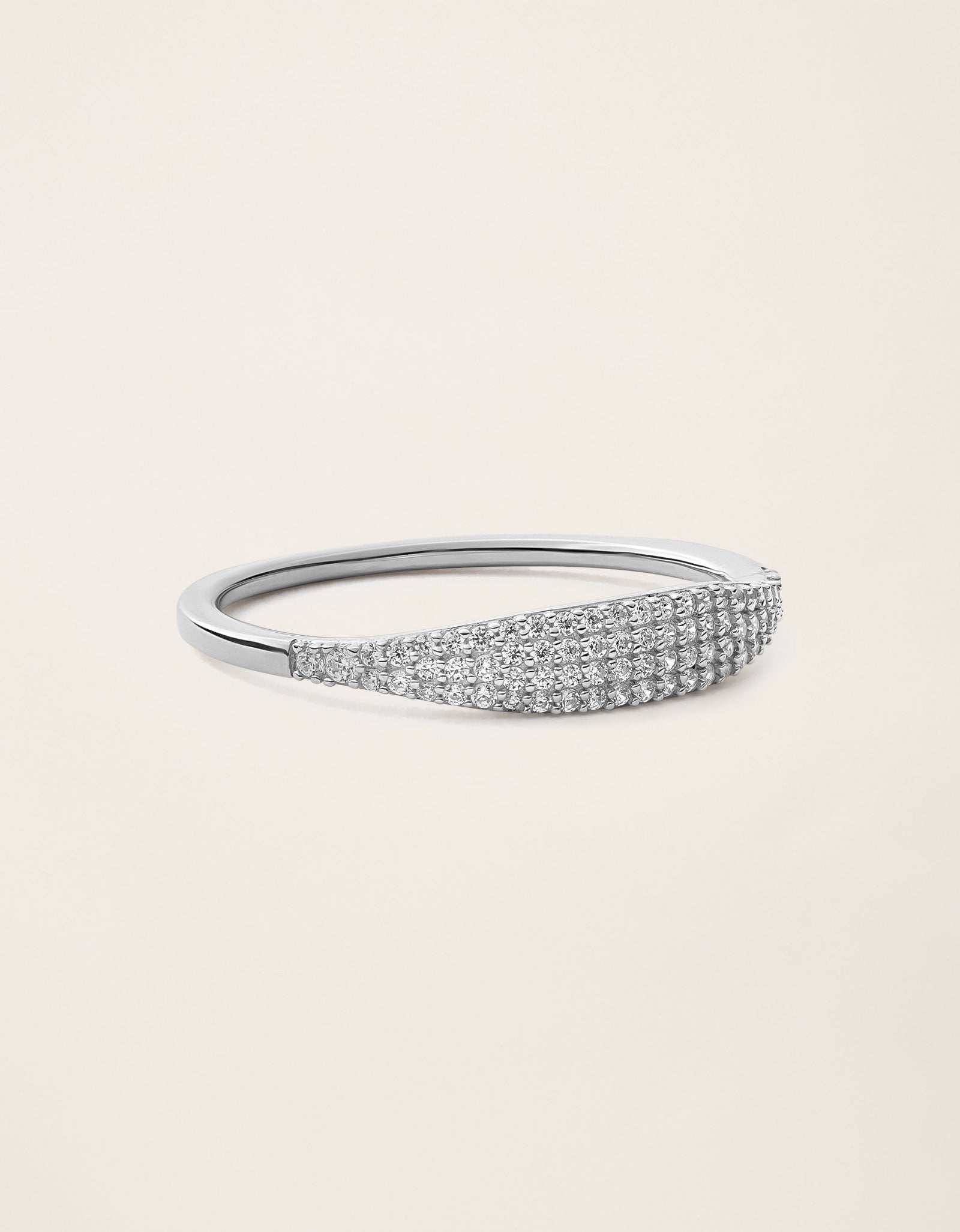 14k Solid Gold Diamond Micro Pavé Signet Ring by Italic