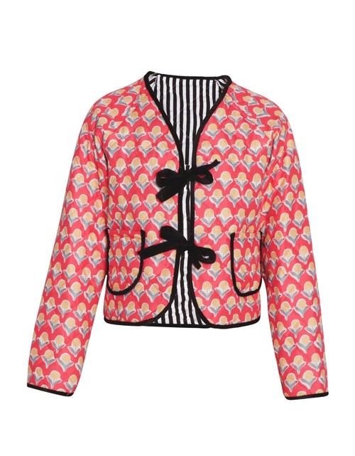 Load image into Gallery viewer, Tied Printed Long Sleeve Jacket
