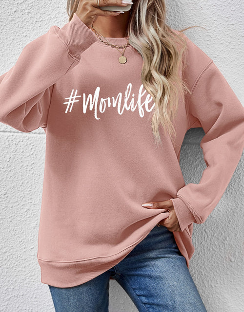 Load image into Gallery viewer, Letter Graphic Round Neck Sweatshirt
