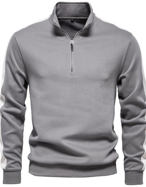 Load image into Gallery viewer, Men's Contrast Striped Long Sleeve Sweatshirt

