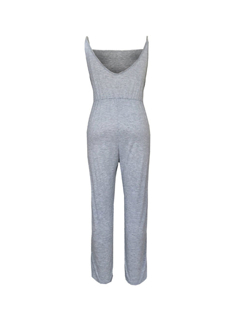 Load image into Gallery viewer, Tied Spaghetti Strap Square Neck Jumpsuit
