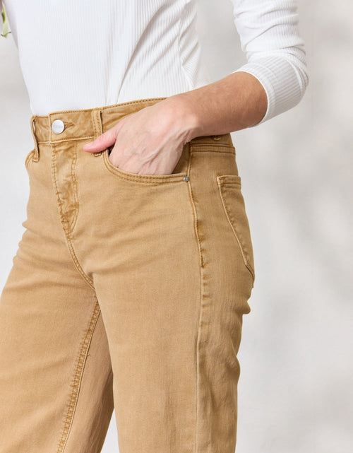 Load image into Gallery viewer, RISEN Full Size Fringe Hem Wide Leg Jeans
