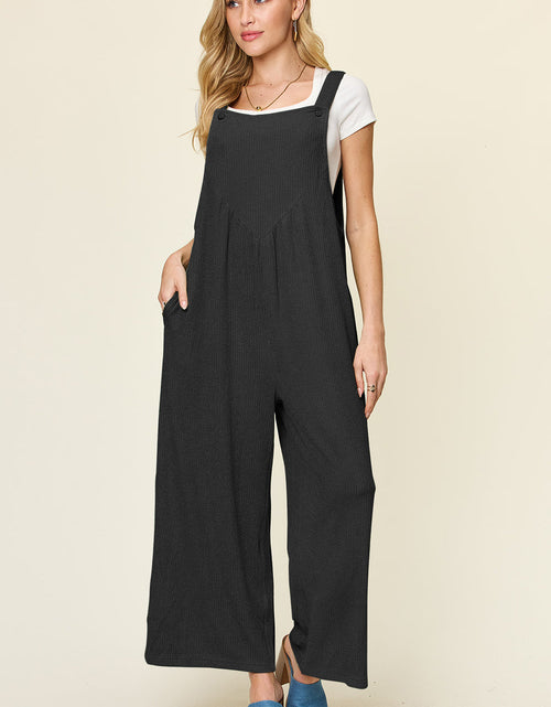 Load image into Gallery viewer, Double Take Full Size Texture Sleeveless Wide Leg Overall
