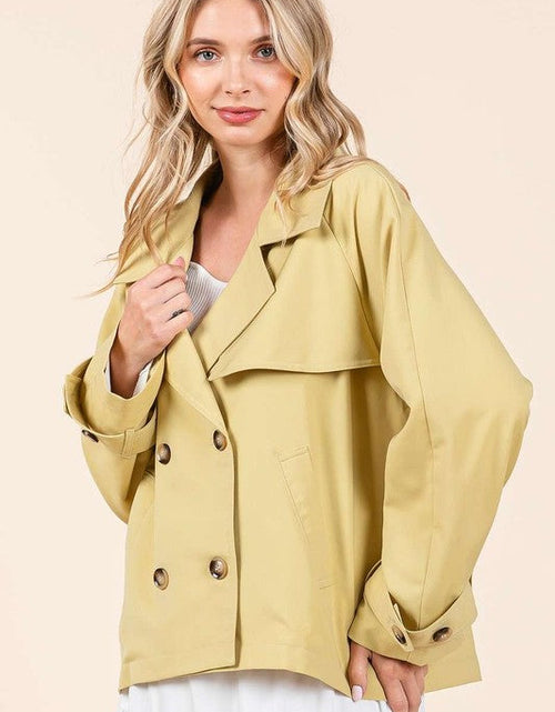 Load image into Gallery viewer, Mittoshop Double Breasted Long Sleeve Trench Coat Jacket
