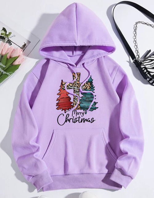 Load image into Gallery viewer, MERRY CHRISTMAS Graphic Drawstring Hoodie
