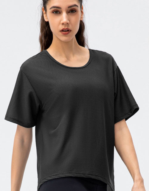 Load image into Gallery viewer, Round Neck Short Sleeve Active Tee
