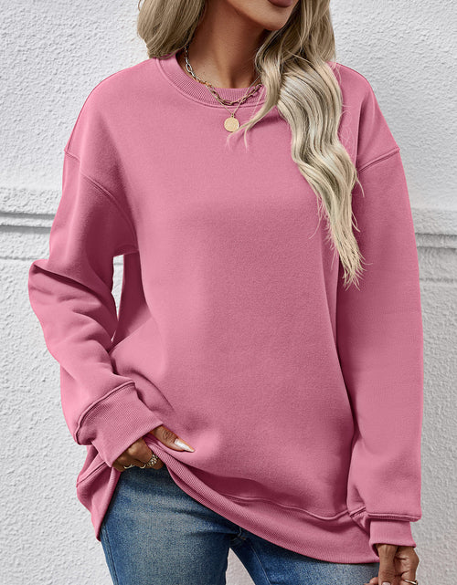 Load image into Gallery viewer, Round Neck Long Sleeve Sweatshirt
