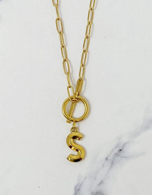 Load image into Gallery viewer, Modern Classic Initial Necklace by Ellisonyoung.com

