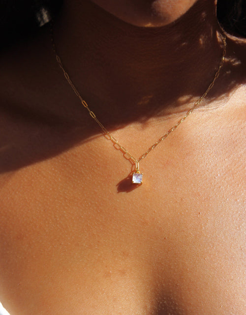 Load image into Gallery viewer, Moonstone Link Chain Necklace by Toasted Jewelry
