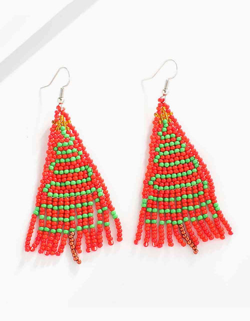 Load image into Gallery viewer, Christmas Beaded Earrings
