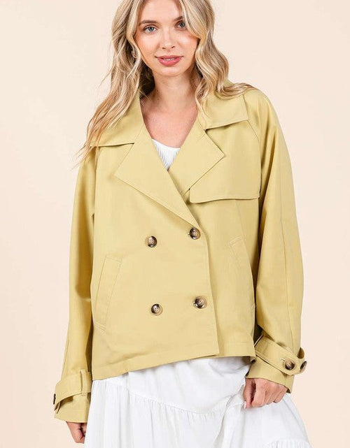 Load image into Gallery viewer, Mittoshop Double Breasted Long Sleeve Trench Coat Jacket
