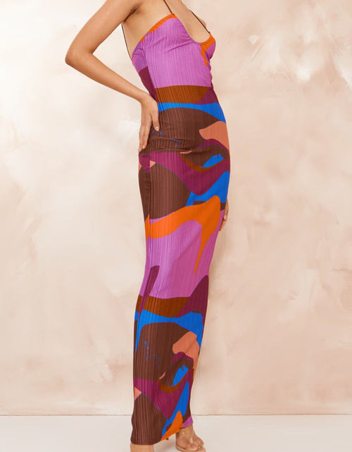 Load image into Gallery viewer, Backless Printed Maxi Cami Dress
