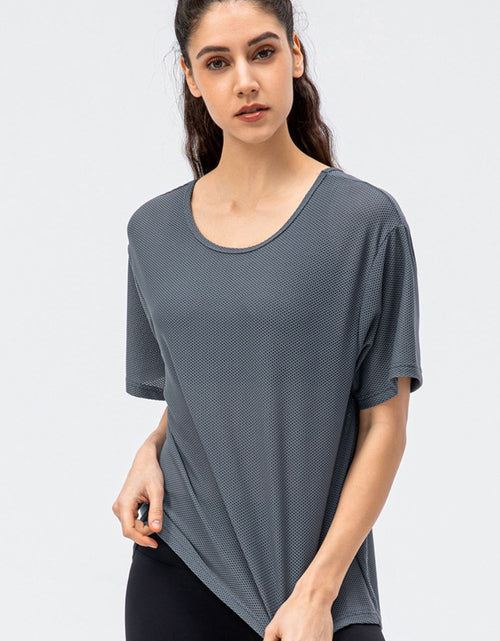 Load image into Gallery viewer, Round Neck Short Sleeve Active Tee
