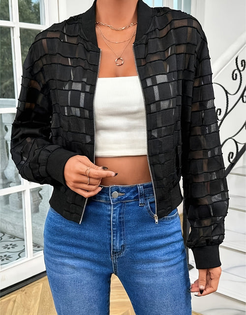 Load image into Gallery viewer, Zip Up Baseball Collar Outerwear
