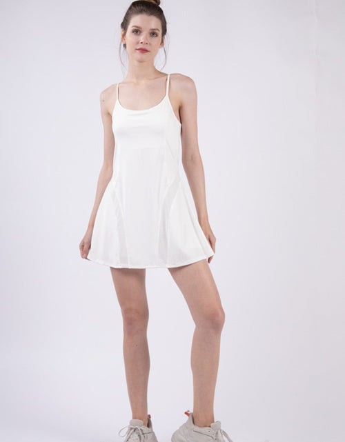 Load image into Gallery viewer, VERY J Mesh Detail Tennis Mini Active Dress with Shorts Inside
