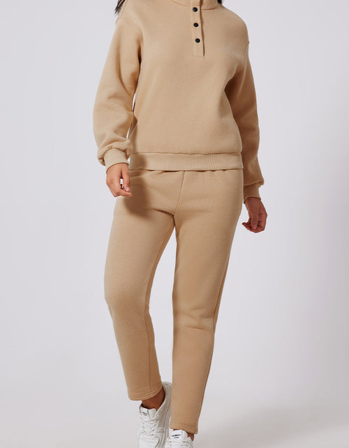 Load image into Gallery viewer, Half Snap Turtleneck Top and Pants Active Set
