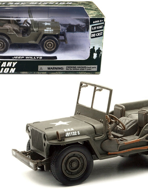 Load image into Gallery viewer, Jeep Willys U.S.A. Army Green 1/32 Diecast Model Car by New Ray
