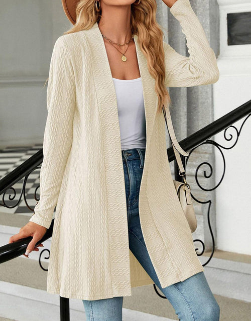 Load image into Gallery viewer, Open Front Long Sleeve Cardigan
